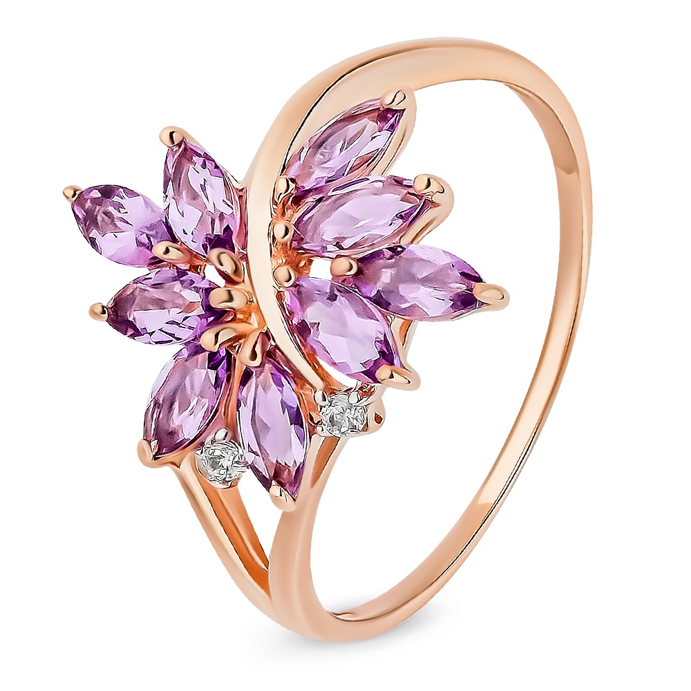Кольцо женское из красного золота с аметистом, фианитом 585Gold 201013420, р, 201013420
Кольцо женское из красного золота с аметистом, фианитом 585Gold 201013420, р, 201013420