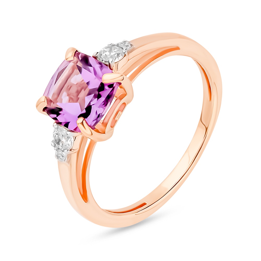 Кольцо женское из красного золота с аметистом, фианитом 585Gold 201013419, р, 201013419
Кольцо женское из красного золота с аметистом, фианитом 585Gold 201013419, р, 201013419