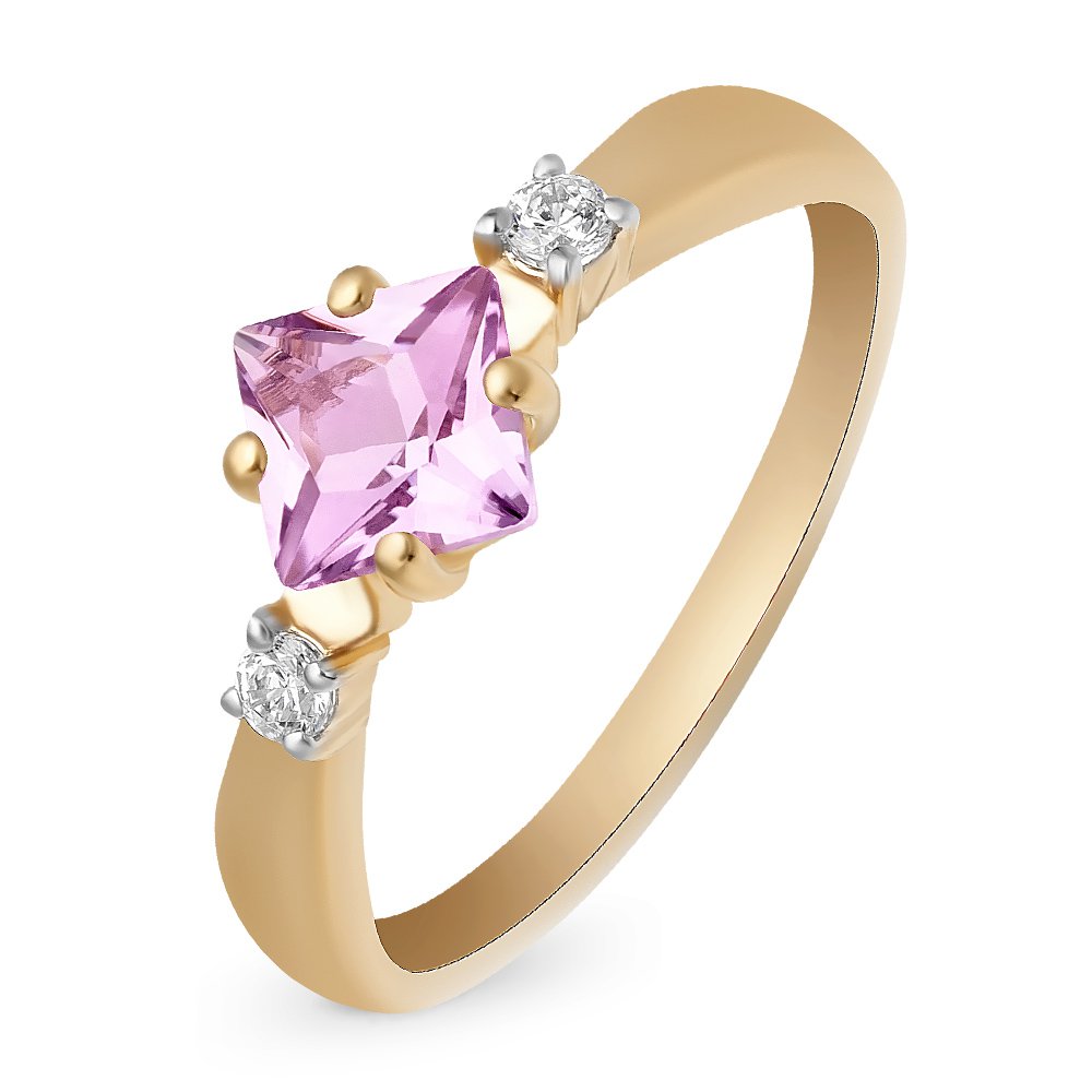 Кольцо женское из красного золота с аметистом, фианитом 585Gold 201012715, р, 201012715
Кольцо женское из красного золота с аметистом, фианитом 585Gold 201012715, р, 201012715