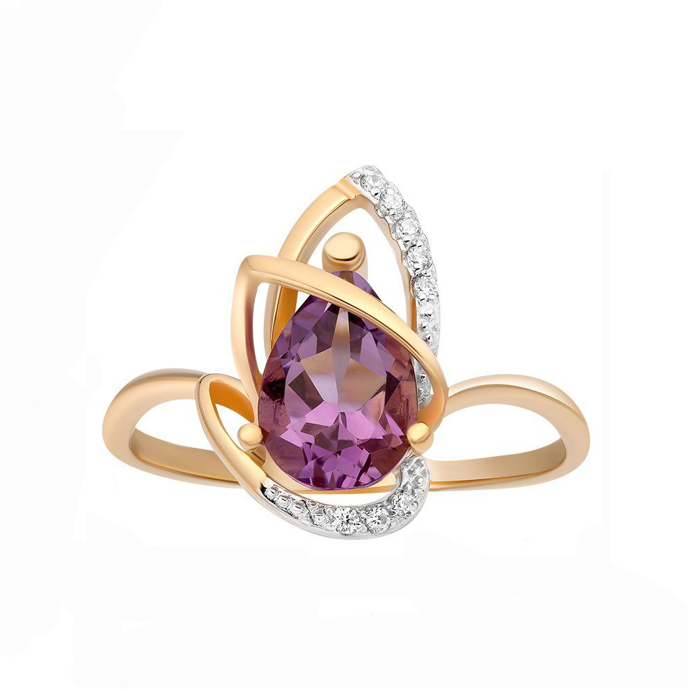 Кольцо женское из красного золота с аметистом, фианитом 585Gold 201012029, р, 201012029
Кольцо женское из красного золота с аметистом, фианитом 585Gold 201012029, р, 201012029