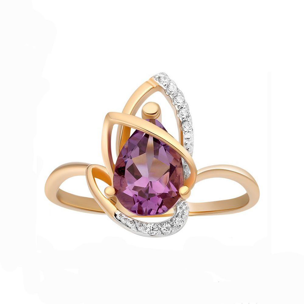 Кольцо женское из красного золота с аметистом, фианитом 585Gold 201012029, р, 201012029
Кольцо женское из красного золота с аметистом, фианитом 585Gold 201012029, р, 201012029