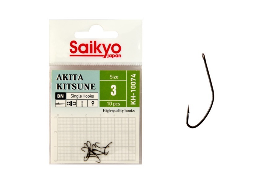 фото Крючки saikyo kh-10074 bn akita kitsune №3 ( 1 упк. по 10 шт.)