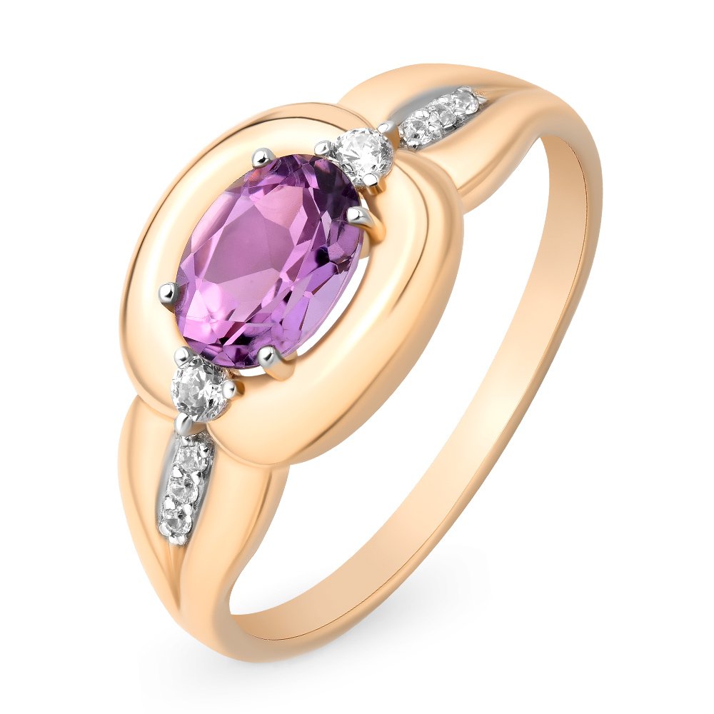 Кольцо женское из красного золота с аметистом, фианитом 585Gold 201011658, р. 19, 201011658
Кольцо женское из красного золота с аметистом, фианитом 585Gold 201011658, р. 19, 201011658