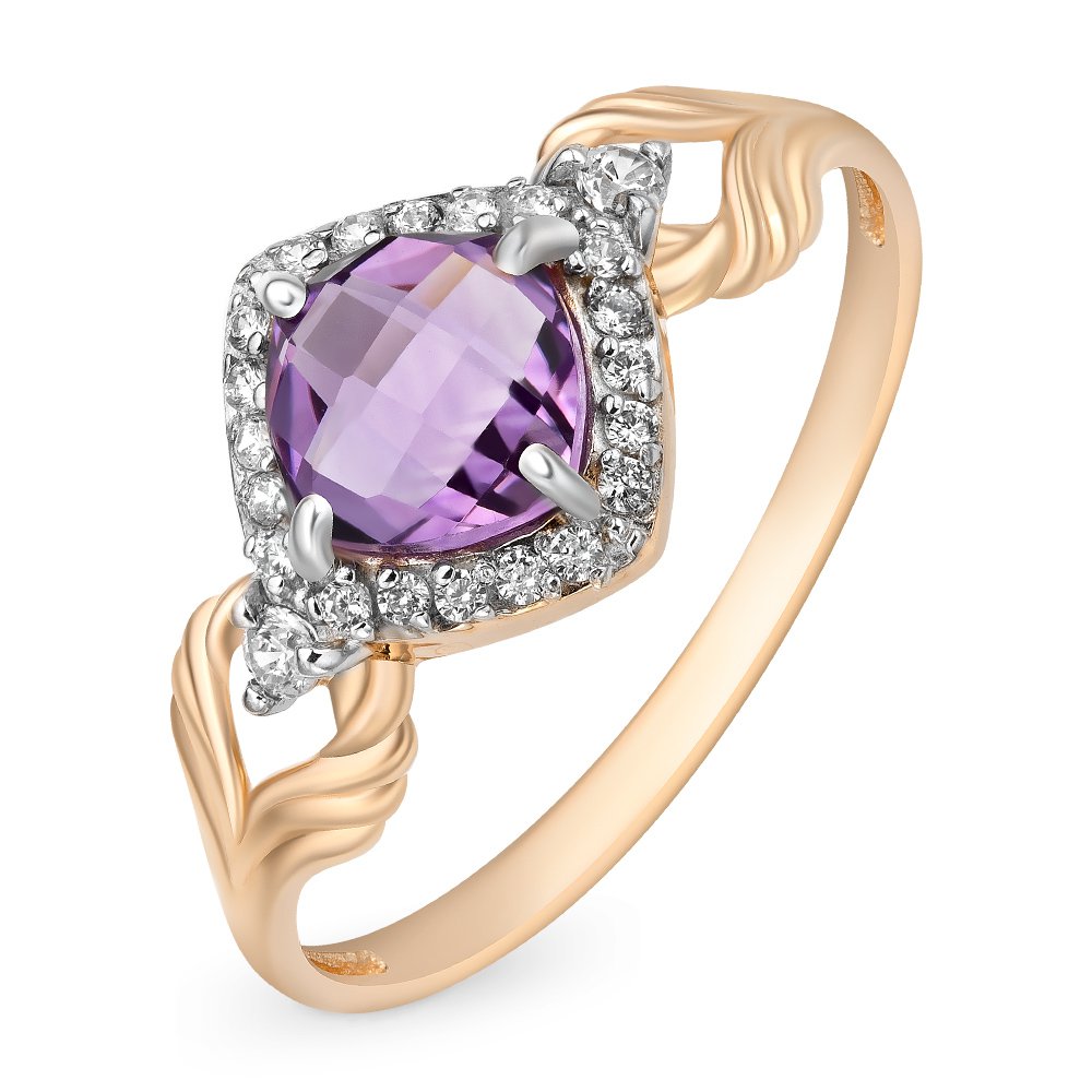 Кольцо женское из красного золота с аметистом, фианитом 585Gold 201011792, р, 201011792
Кольцо женское из красного золота с аметистом, фианитом 585Gold 201011792, р, 201011792