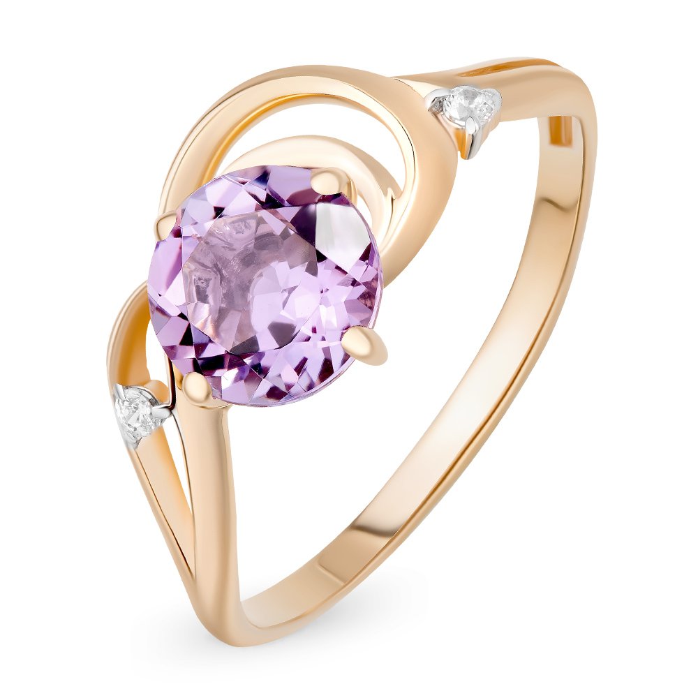 Кольцо женское из красного золота с аметистом, фианитом 585Gold 201011652, р, 201011652
Кольцо женское из красного золота с аметистом, фианитом 585Gold 201011652, р, 201011652