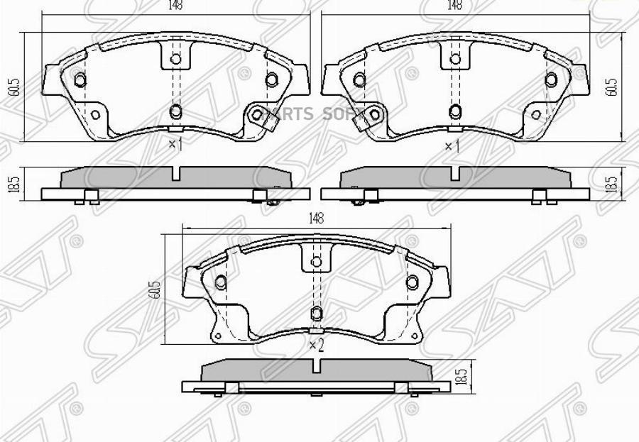 Колодки тормозные перед CHEVROLET CRUZE /AVEO 09-/OPEL ASTRA J 10- (диски 2 SAT ST13301207
Колодки тормозные перед CHEVROLET CRUZE /AVEO 09-/OPEL ASTRA J 10- (диски 2 SAT ST13301207