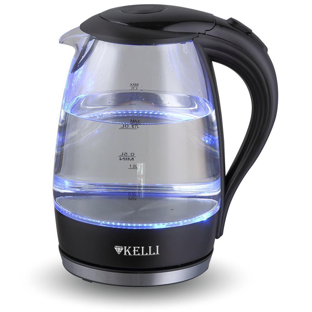 фото Чайник электрический kelli 9372 1.7 л черный