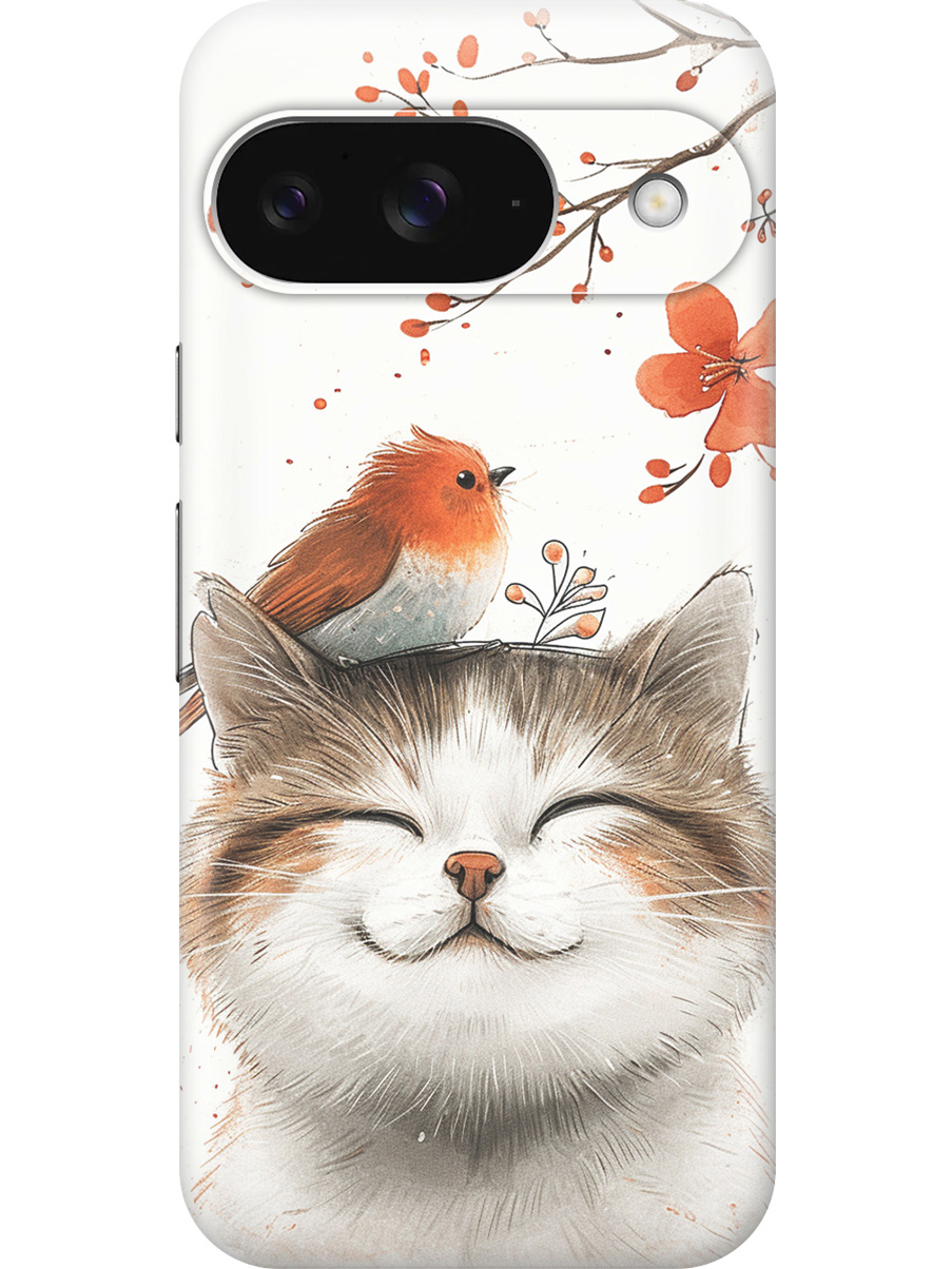 Силиконовый чехол на Google Pixel 9 с принтом "Довольный котик и птичка", Прозрачный;белый;красный, 784809711
Силиконовый чехол на Google Pixel 9 с принтом "Довольный котик и птичка", Прозрачный;белый;красный, 784809711