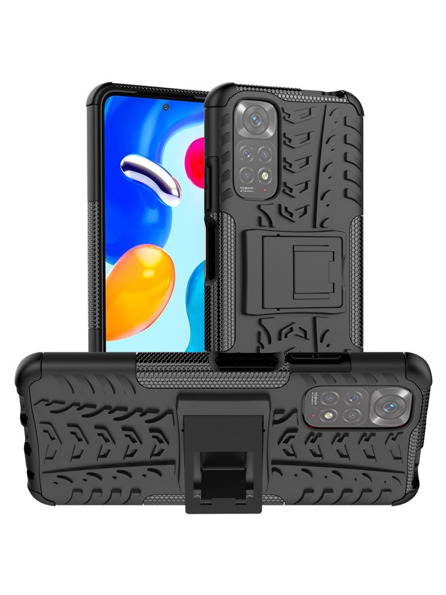 Brodef Tyre Противоударный чехол с подставкой для Xiaomi Redmi Note 11/11S Черный
Brodef Tyre Противоударный чехол с подставкой для Xiaomi Redmi Note 11/11S Черный