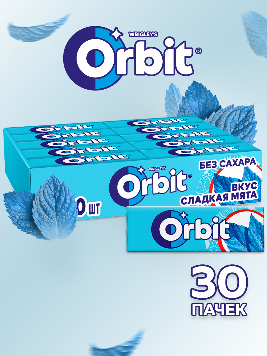 Жевательная резинка Orbit Сладкая Мята, без сахара, 30 пачек по 13,6 г, Сладкая Мята 30 штук
Жевательная резинка Orbit Сладкая Мята, без сахара, 30 пачек по 13,6 г, Сладкая Мята 30 штук