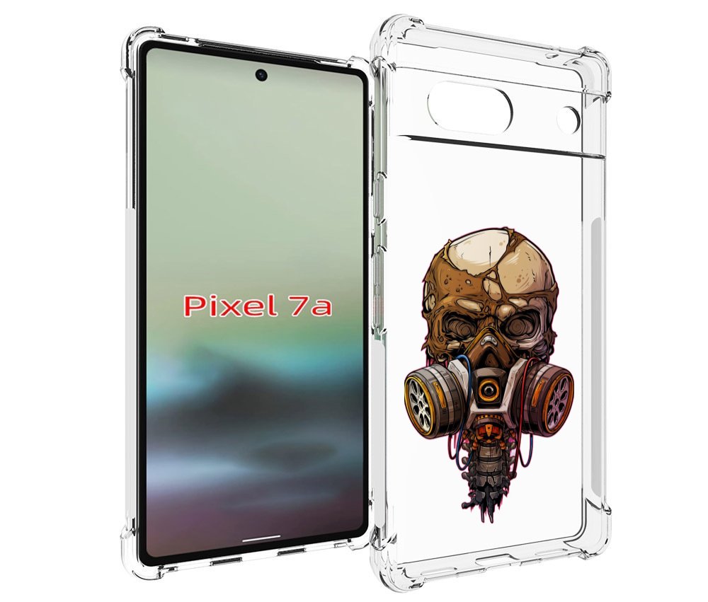 Чехол MyPads Подробный красочный человеческий череп с противогазом для Google Pixel 7A, Tocco
Чехол MyPads Подробный красочный человеческий череп с противогазом для Google Pixel 7A, Tocco