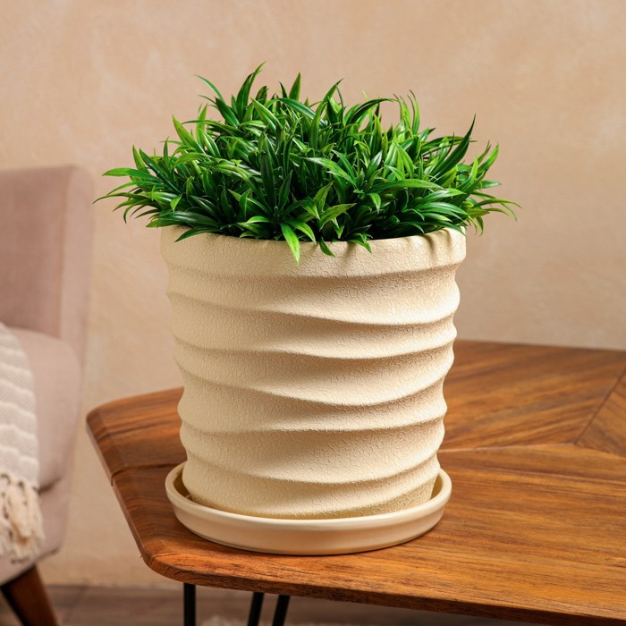 Горшок для цветов "Дюна", бежевый, шелк, керамика, 5 л
Горшок для цветов "Дюна", бежевый, шелк, керамика, 5 л