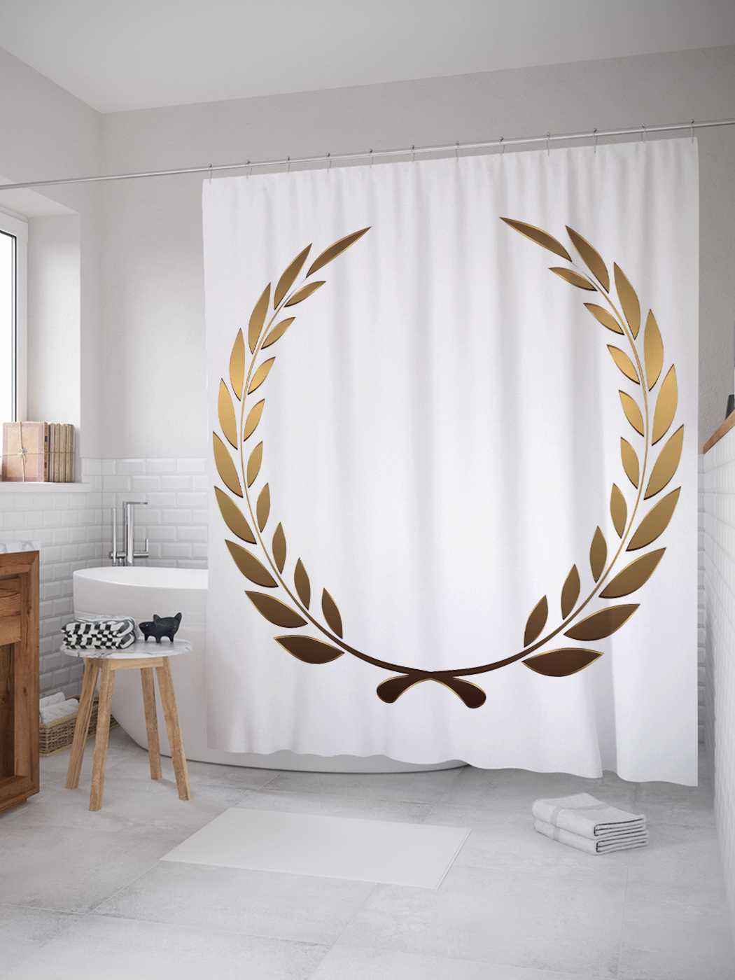 Штора (занавеска) JoyArty для ванной "Победный венок" из сатена, 180х200 см с крючками
Штора (занавеска) JoyArty для ванной "Победный венок" из сатена, 180х200 см с крючками