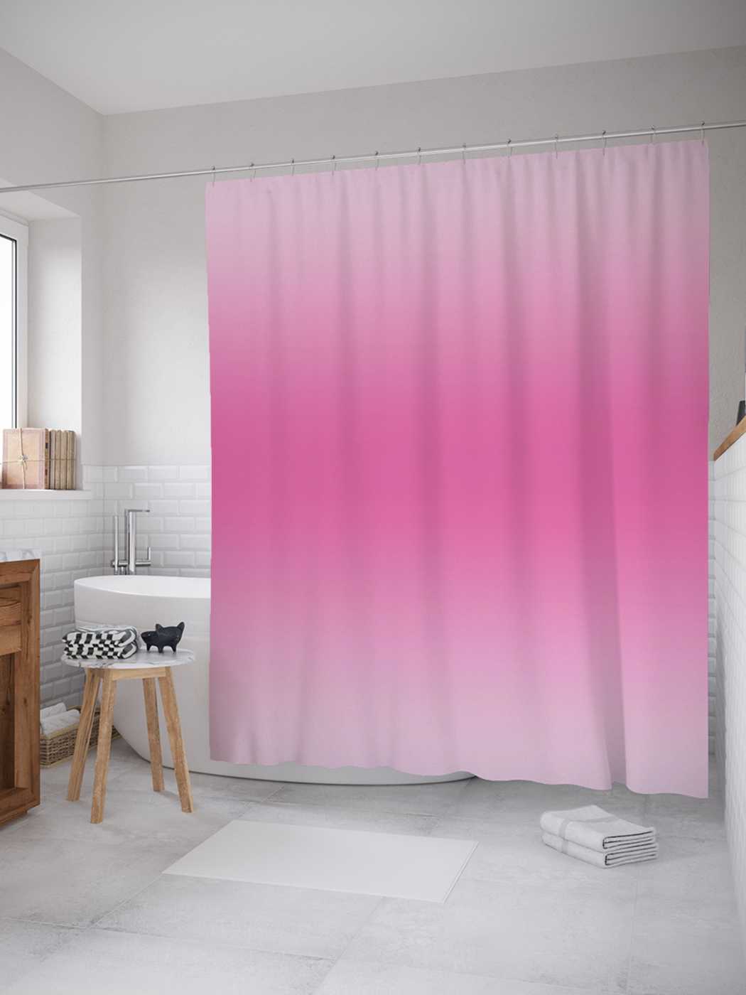 Штора (занавеска) JoyArty для ванной "Перелив фламинго" из сатена, 180х200 см с крючками 
Штора (занавеска) JoyArty для ванной "Перелив фламинго" из сатена, 180х200 см с крючками