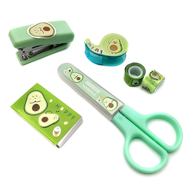 фото Детский канцелярский набор из 5 предметов авокадо бирюзовый mc-bazir