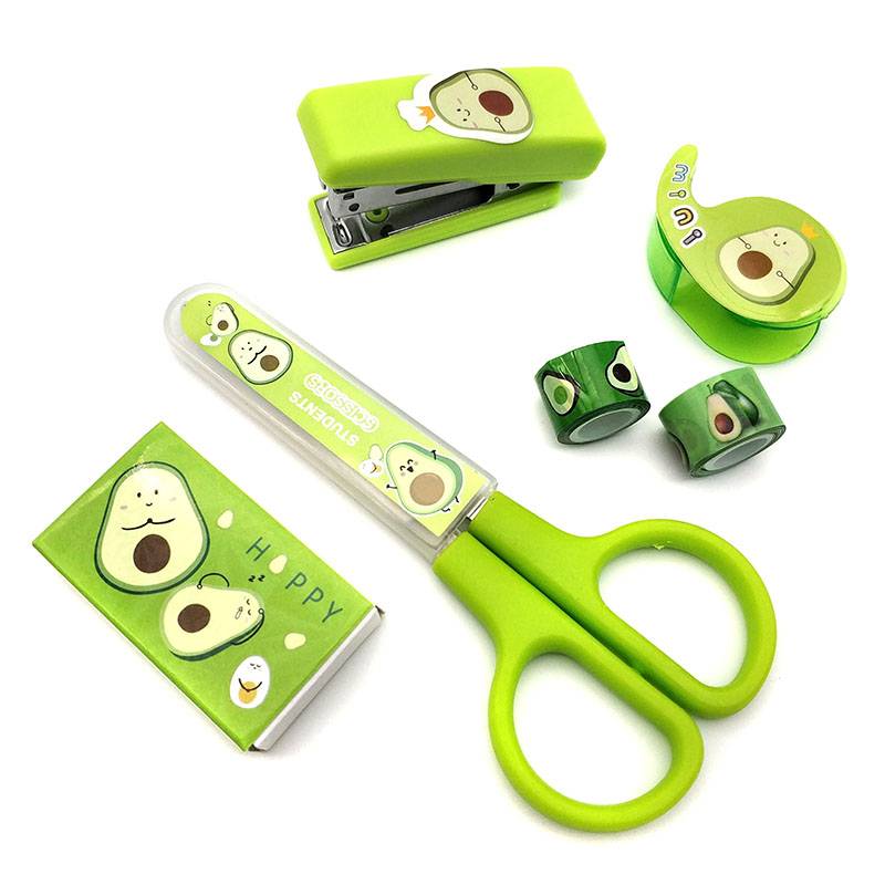 фото Детский канцелярский набор из 5 предметов авокадо зеленый mc-bazir