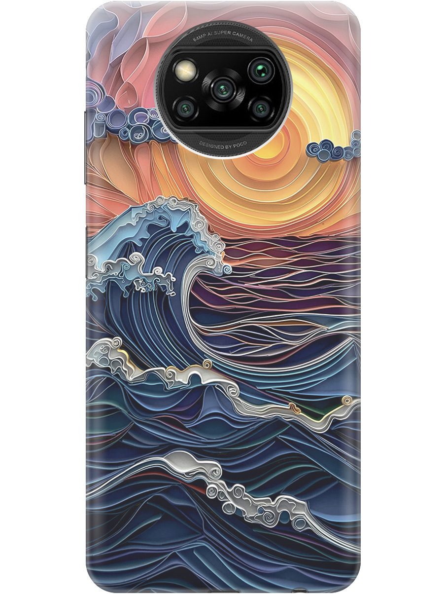 Силиконовый чехол на Poco X3/X3 Pro с принтом "Волны на закате", Прозрачный;оранжевый;синий, 723602710
Силиконовый чехол на Poco X3/X3 Pro с принтом "Волны на закате", Прозрачный;оранжевый;синий, 723602710