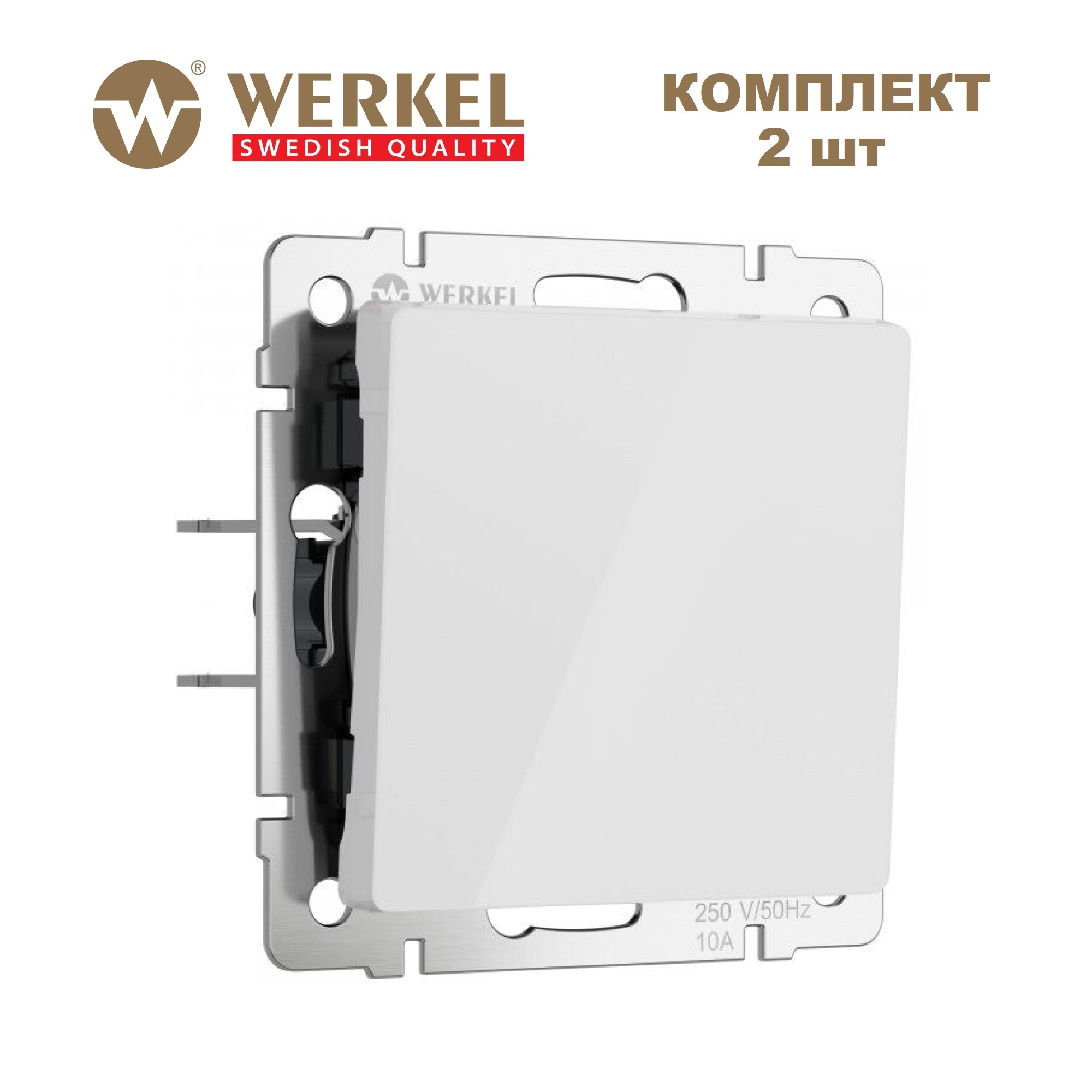 Комплект из 2 штук встраиваемых одноклавишных выключателей Werkel W1110041 белый акрил, Встраиваемый выключатель одноклавишный комплект
Комплект из 2 штук встраиваемых одноклавишных выключателей Werkel W1110041 белый акрил, Встраиваемый выключатель одноклавишный комплект