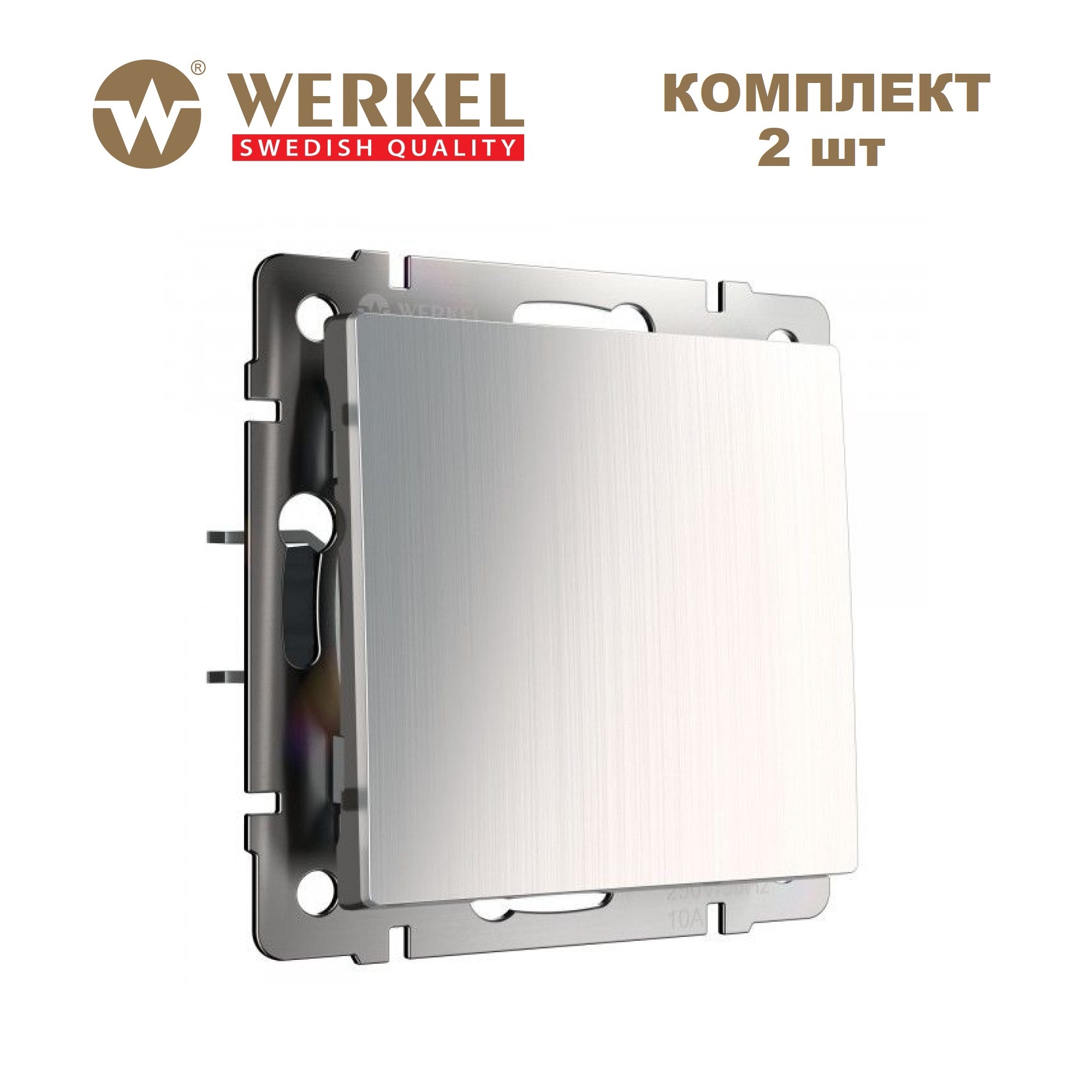 Комплект из 2 шт встраиваемых одноклавишных выключателей Werkel W1110002 глянцевый никель, Серый, Встраиваемый выключатель одноклавишный комплект
Комплект из 2 шт встраиваемых одноклавишных выключателей Werkel W1110002 глянцевый никель, Серый, Встраиваемый выключатель одноклавишный комплект