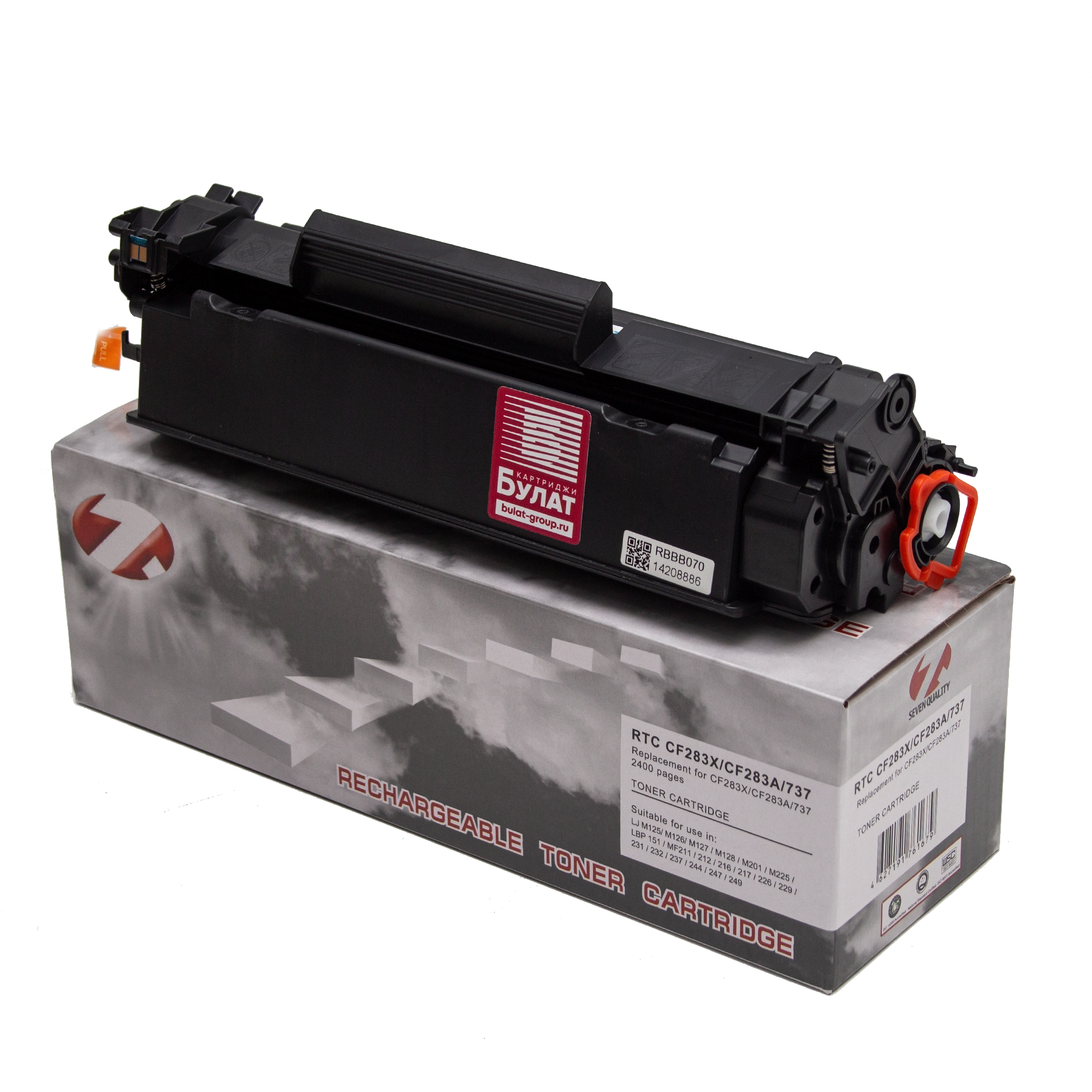 Тонер-картридж 7Q CF283X, CF283A, 737 для HP, Canon Black, 2400 стр., универсальный, Черный, CF283X
Тонер-картридж 7Q CF283X, CF283A, 737 для HP, Canon Black, 2400 стр., универсальный, Черный, CF283X