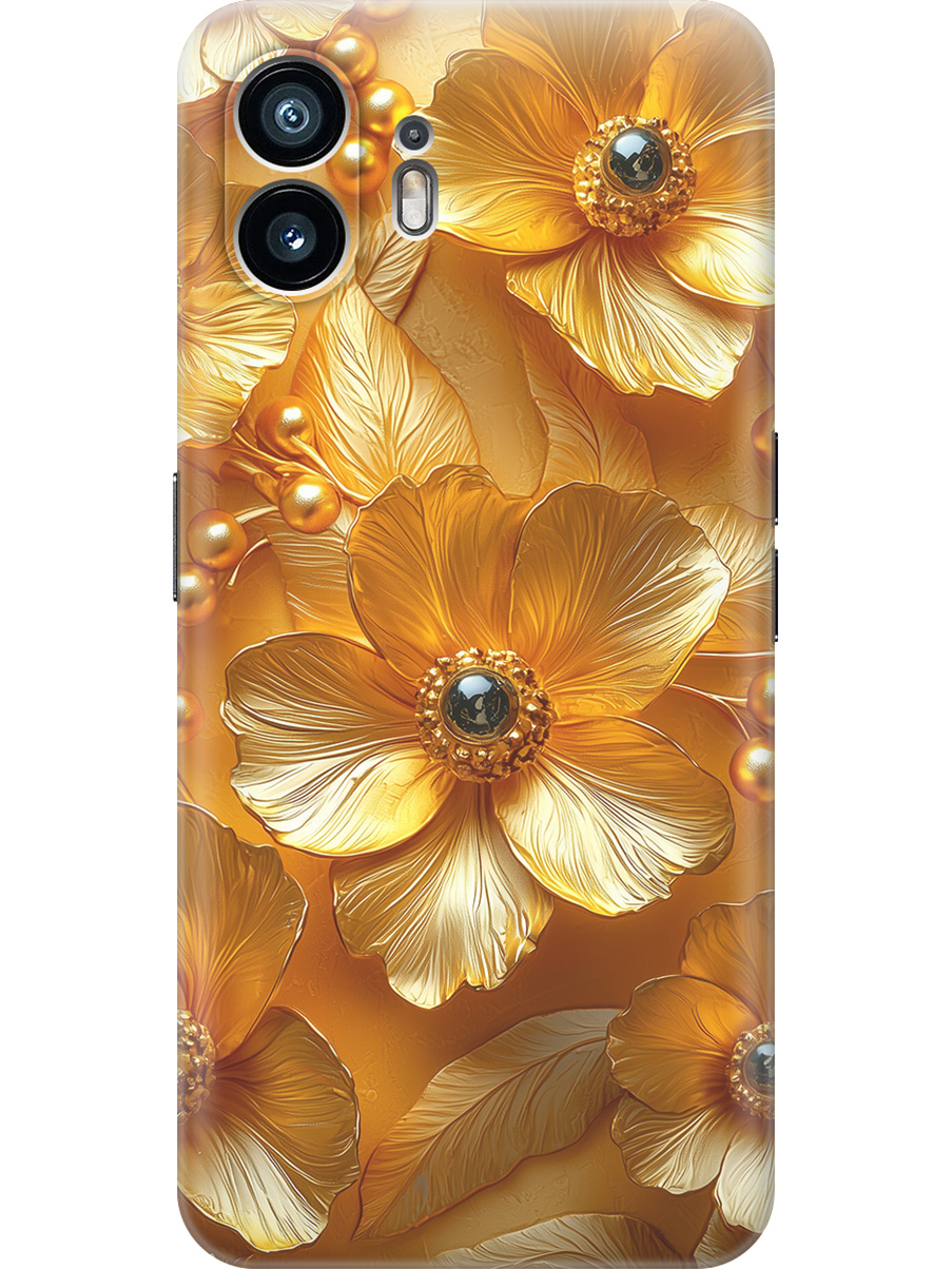 Силиконовый чехол на Nothing Phone (2) с принтом "Золотые цветы", Прозрачный;золотистый;черный, 784811523 
Силиконовый чехол на Nothing Phone (2) с принтом "Золотые цветы", Прозрачный;золотистый;черный, 784811523