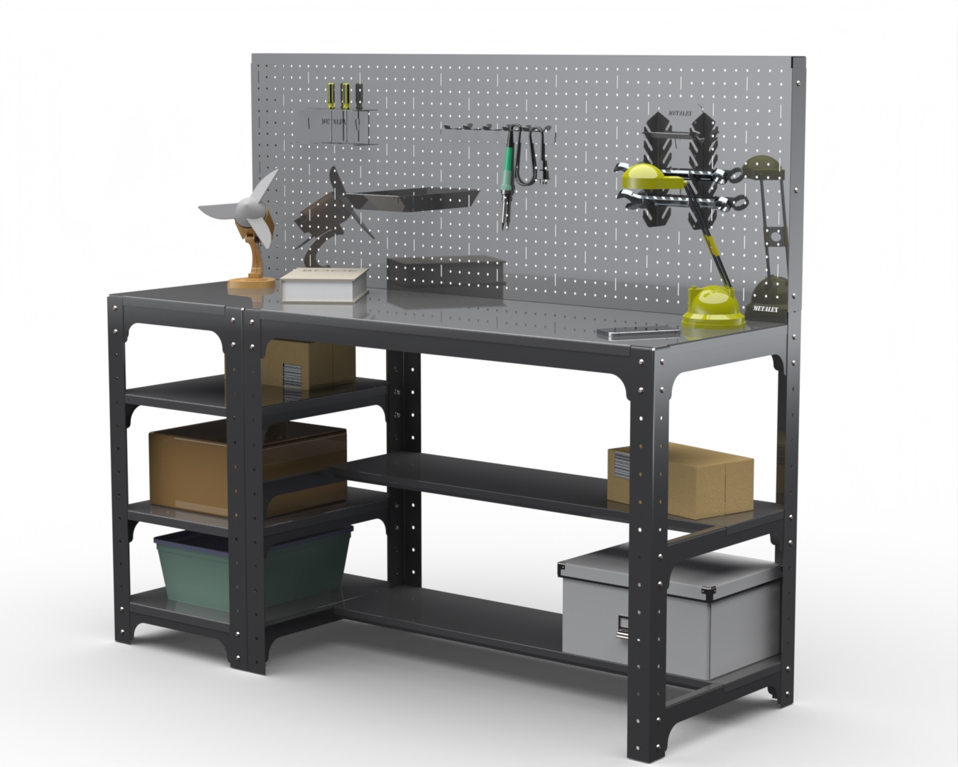 Стол металлический Metalex 201410 KIT 750х1400х500 с боковыми полками, перфопанелью серый
Стол металлический Metalex 201410 KIT 750х1400х500 с боковыми полками, перфопанелью серый