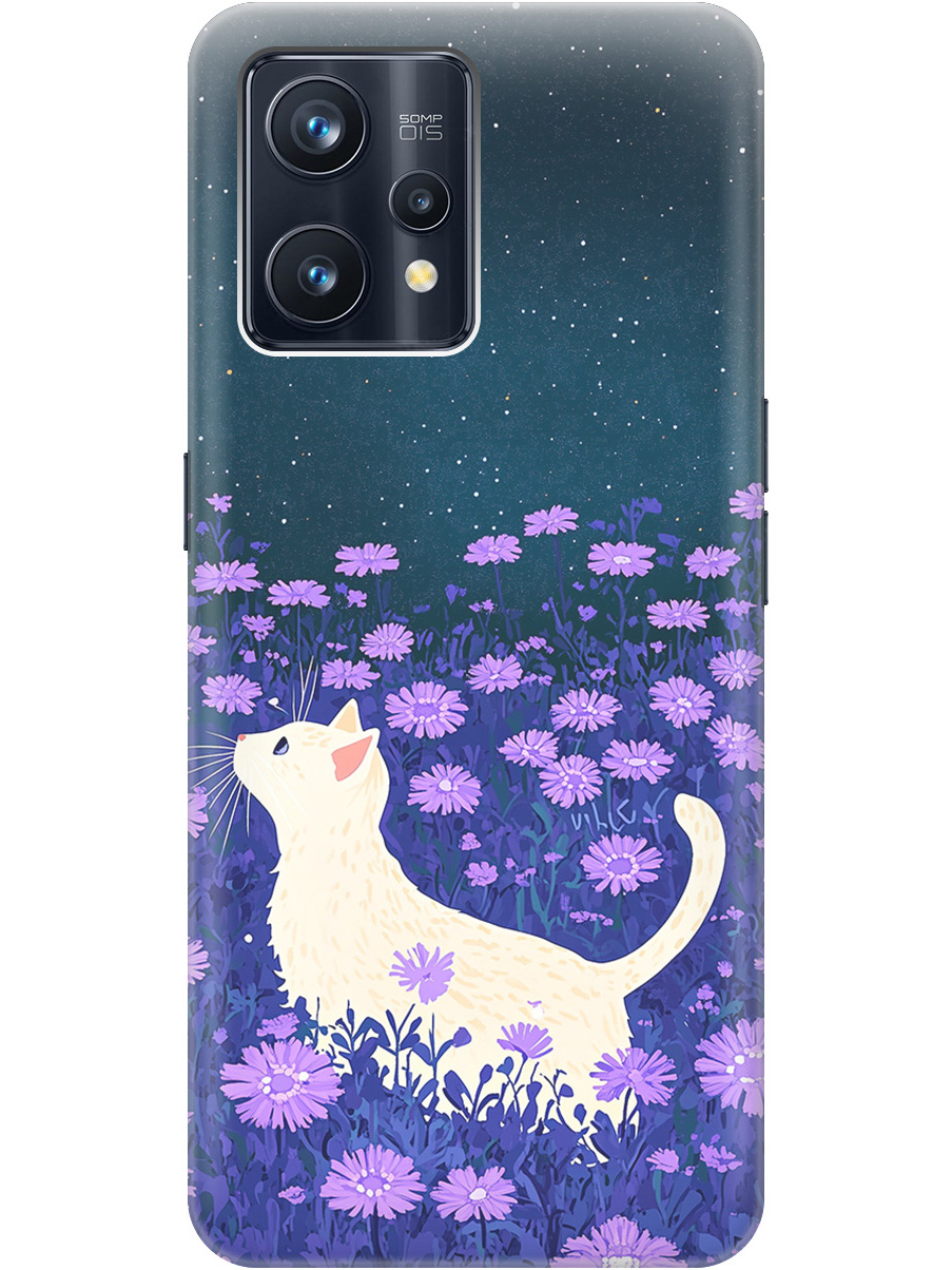 Силиконовый чехол на Realme 9 Pro+ с принтом "Котик в сиреневых цветах" матовый черный, Черный;белый;фиолетовый, 740189612
Силиконовый чехол на Realme 9 Pro+ с принтом "Котик в сиреневых цветах" матовый черный, Черный;белый;фиолетовый, 740189612
