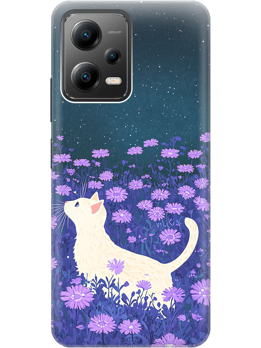 Силиконовый чехол на Xiaomi Poco X5 5G с принтом "Котик в сиреневых цветах" матовый черный, Черный;белый;фиолетовый, 767959612
Силиконовый чехол на Xiaomi Poco X5 5G с принтом "Котик в сиреневых цветах" матовый черный, Черный;белый;фиолетовый, 767959612