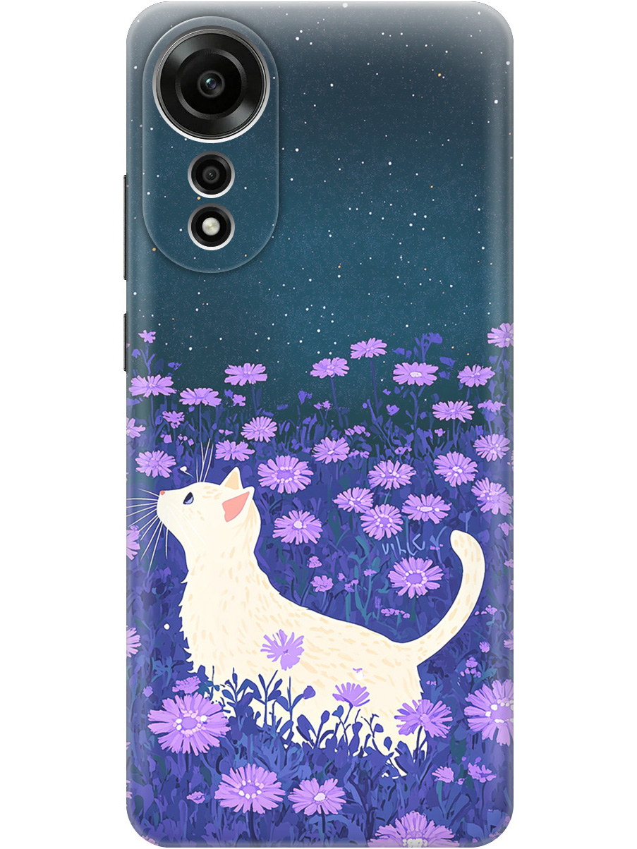 Силиконовый чехол на Oppo A78 4G с принтом "Котик в сиреневых цветах" матовый черный, Черный;белый;фиолетовый, 782630012
Силиконовый чехол на Oppo A78 4G с принтом "Котик в сиреневых цветах" матовый черный, Черный;белый;фиолетовый, 782630012