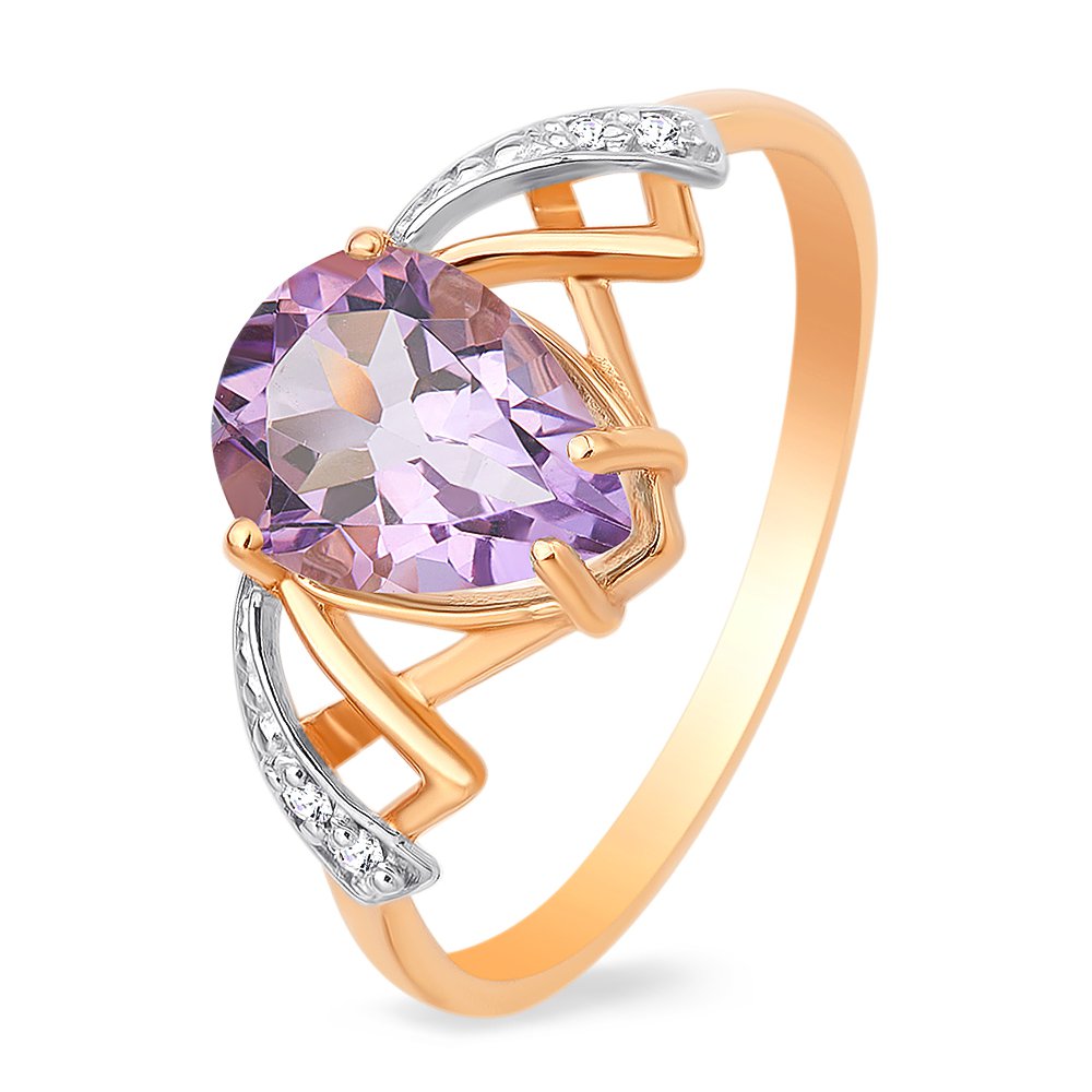 Кольцо женское из красного золота с аметистом, фианитом 585Gold 201011307, р, 201011307
Кольцо женское из красного золота с аметистом, фианитом 585Gold 201011307, р, 201011307