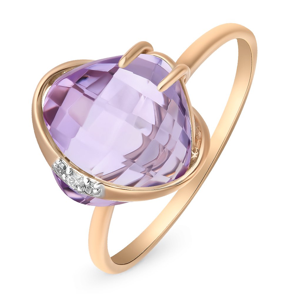 Кольцо женское из красного золота с аметистом, фианитом 585Gold 201011295, р, 201011295
Кольцо женское из красного золота с аметистом, фианитом 585Gold 201011295, р, 201011295