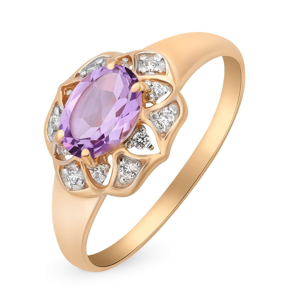 Кольцо женское из красного золота с аметистом, фианитом 585Gold 201011591, р, 201011591
Кольцо женское из красного золота с аметистом, фианитом 585Gold 201011591, р, 201011591