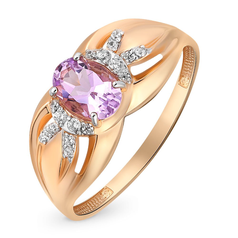 Кольцо женское из красного золота с аметистом, фианитом 585Gold 201011013, р. 19,5, 201011013
Кольцо женское из красного золота с аметистом, фианитом 585Gold 201011013, р. 19,5, 201011013