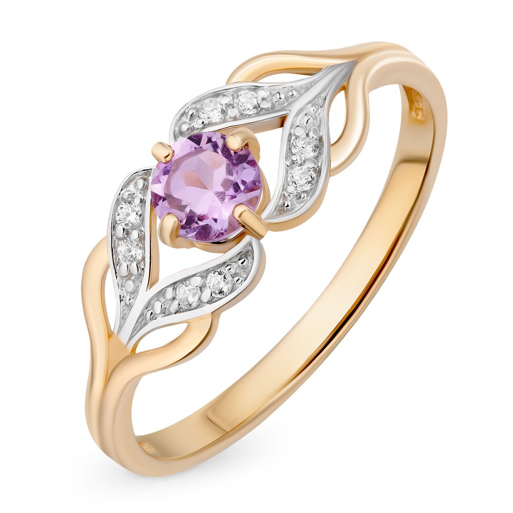 Кольцо женское из красного золота с аметистом, фианитом 585Gold 201010776, р, 201010776
Кольцо женское из красного золота с аметистом, фианитом 585Gold 201010776, р, 201010776