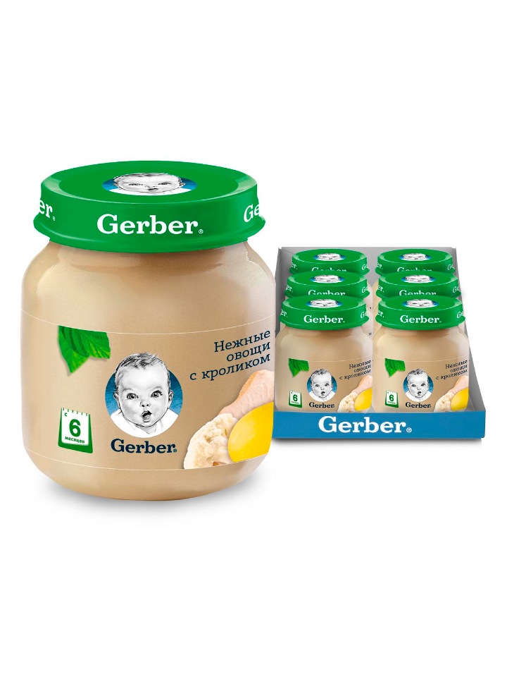 Пюре Gerber Нежные овощи с кроликом c 6 месяцев, 6 шт по 130 г, Нежные овощи с кроликом
Пюре Gerber Нежные овощи с кроликом c 6 месяцев, 6 шт по 130 г, Нежные овощи с кроликом