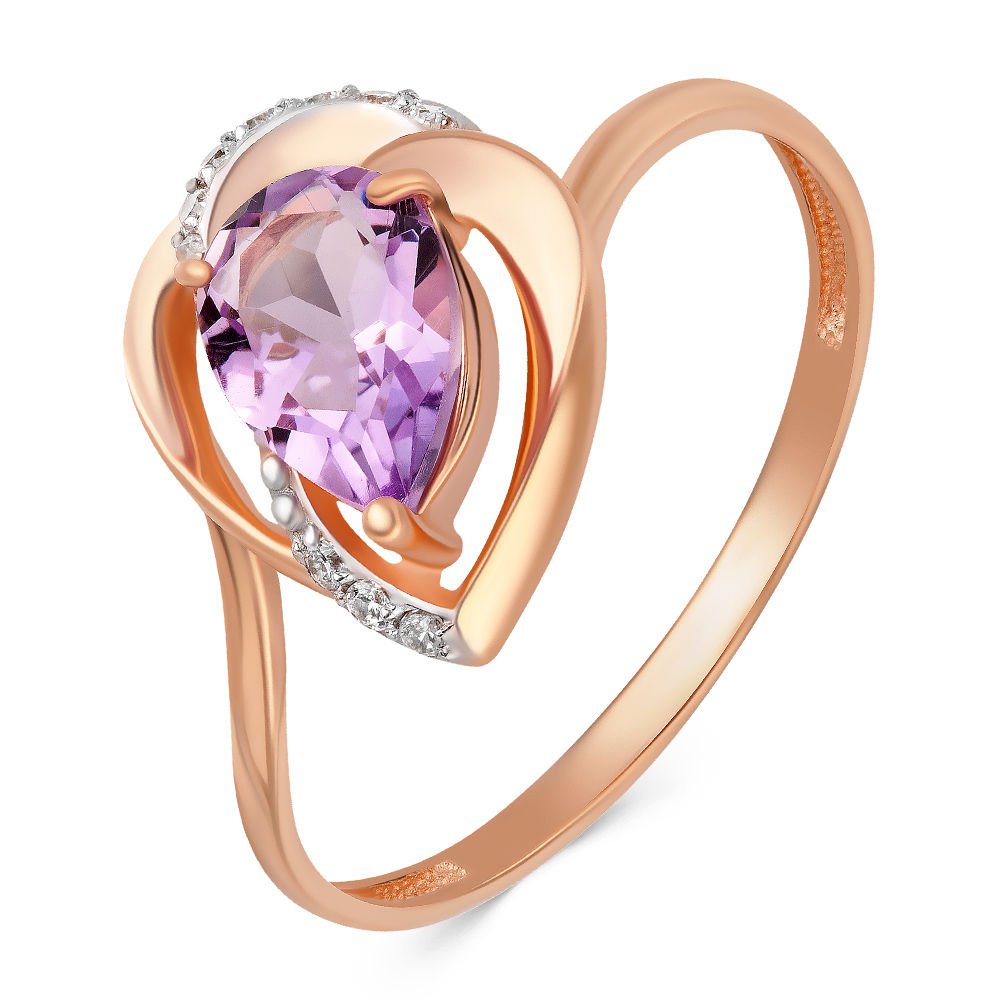 Кольцо женское из красного золота с аметистом 585Gold 201007708, р. 20, 201007708
Кольцо женское из красного золота с аметистом 585Gold 201007708, р. 20, 201007708