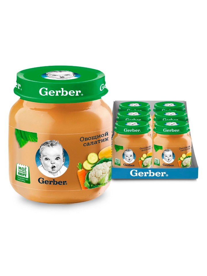Овощное пюре Gerber Овощной салатик первая ступень , 6 шт. по 130 г, Овощной салатик
Овощное пюре Gerber Овощной салатик первая ступень , 6 шт. по 130 г, Овощной салатик