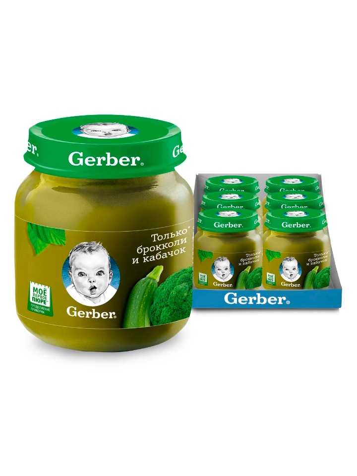 Овощное пюре Gerber Только Брокколи и Кабачок первая ступень , 6 шт. по 130 г, брокколи и кабачок
Овощное пюре Gerber Только Брокколи и Кабачок первая ступень , 6 шт. по 130 г, брокколи и кабачок