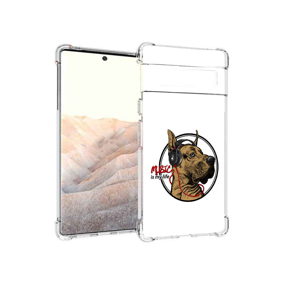 Чехол MyPads Tocco для Google Pixel 6 Pro музыкальная собака, Прозрачный, Tocco 
Чехол MyPads Tocco для Google Pixel 6 Pro музыкальная собака, Прозрачный, Tocco