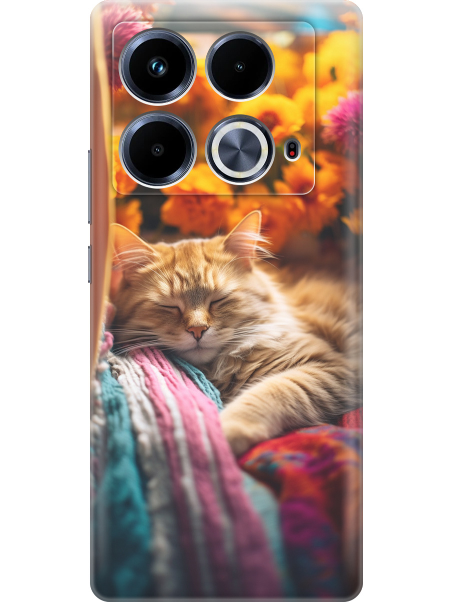 Силиконовый чехол на Infinix Note 40 с принтом "Спящий на пледе котик", Прозрачный;белый;желтый, 782626411
Силиконовый чехол на Infinix Note 40 с принтом "Спящий на пледе котик", Прозрачный;белый;желтый, 782626411