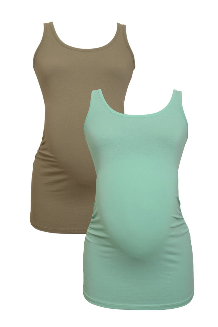 фото Майка для беременных женская luvmabelly 58738 хаки xl (товары доставляются из-за рубежа)