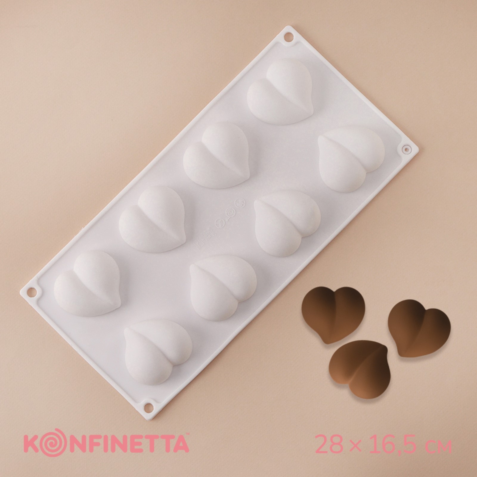 Форма для муссовых десертов и выпечки KONFINETTA Рандеву 30х144х2 см 8 ячеек, Белый, Рандеву
Форма для муссовых десертов и выпечки KONFINETTA Рандеву 30х144х2 см 8 ячеек, Белый, Рандеву
