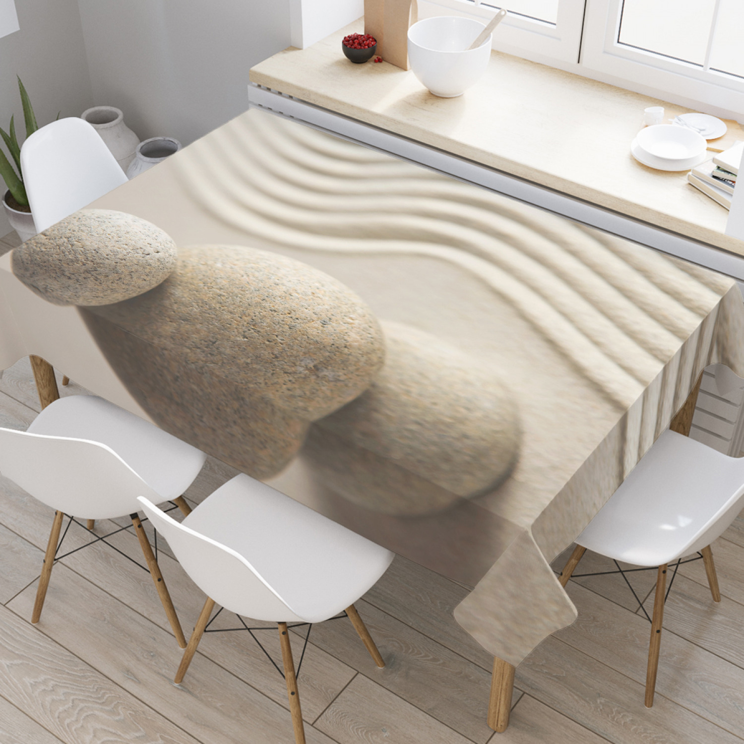 Скатерть прямоугольная на кухонный стол JoyArty "Волны на песке" из оксфорда, 120x145 см, Серый, Волны на песке 
Скатерть прямоугольная на кухонный стол JoyArty "Волны на песке" из оксфорда, 120x145 см, Серый, Волны на песке