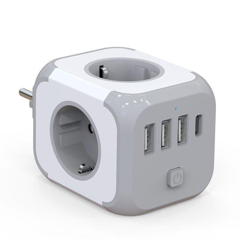 Тройник для розетки Mr. Pack с USB, Type-C PowerCube, 3 гнезда 220V, 3 USB 2100mA, ТройникКуб
Тройник для розетки Mr. Pack с USB, Type-C PowerCube, 3 гнезда 220V, 3 USB 2100mA, ТройникКуб