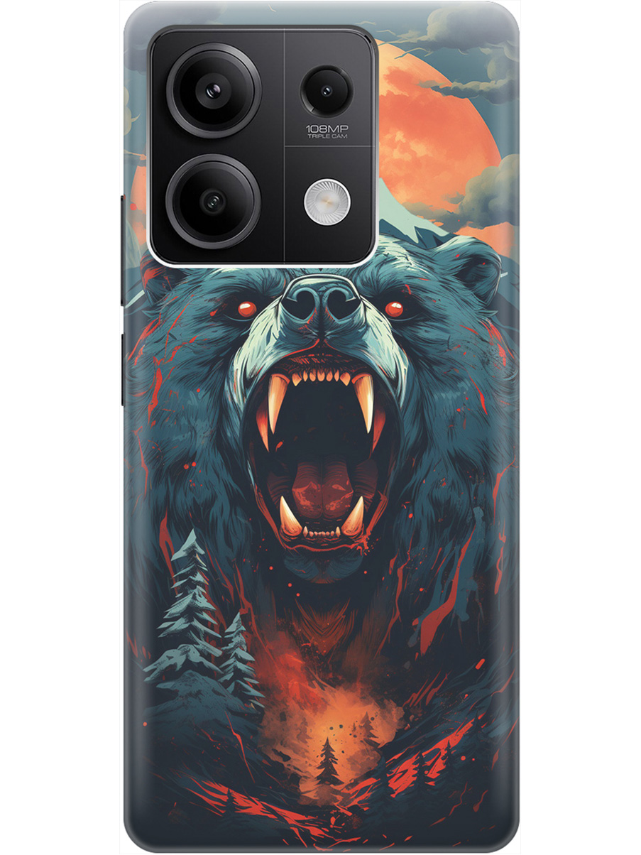 Силиконовый чехол на Xiaomi Redmi Note 13 5g с рисунком "Гризли при красной луне", Красный;синий;черный, 20012076
Силиконовый чехол на Xiaomi Redmi Note 13 5g с рисунком "Гризли при красной луне", Красный;синий;черный, 20012076