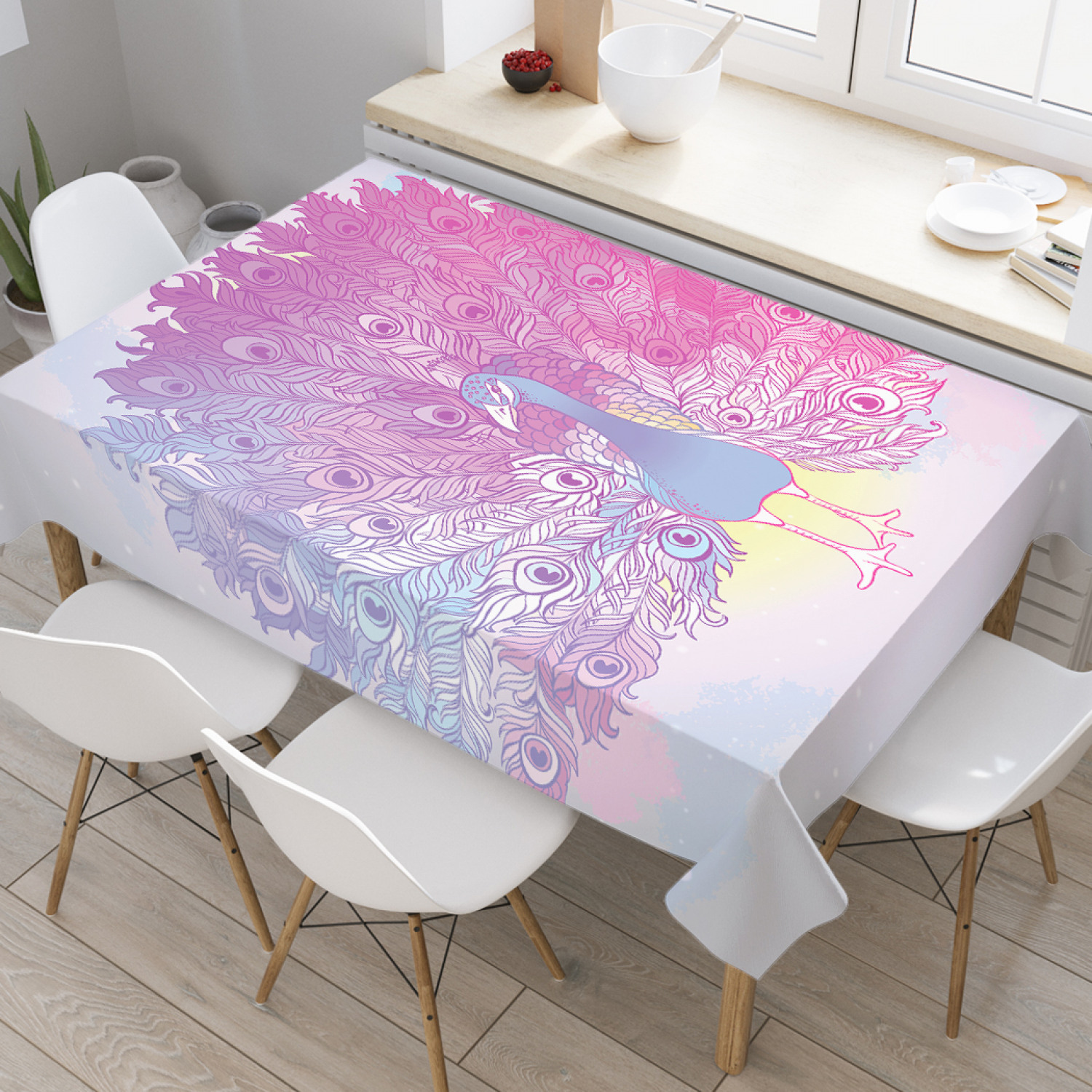 Скатерть прямоугольная на кухонный стол JoyArty "Шикарный павлин" из оксфорда, 120x145 см, Фиолетовый, Шикарный павлин 
Скатерть прямоугольная на кухонный стол JoyArty "Шикарный павлин" из оксфорда, 120x145 см, Фиолетовый, Шикарный павлин