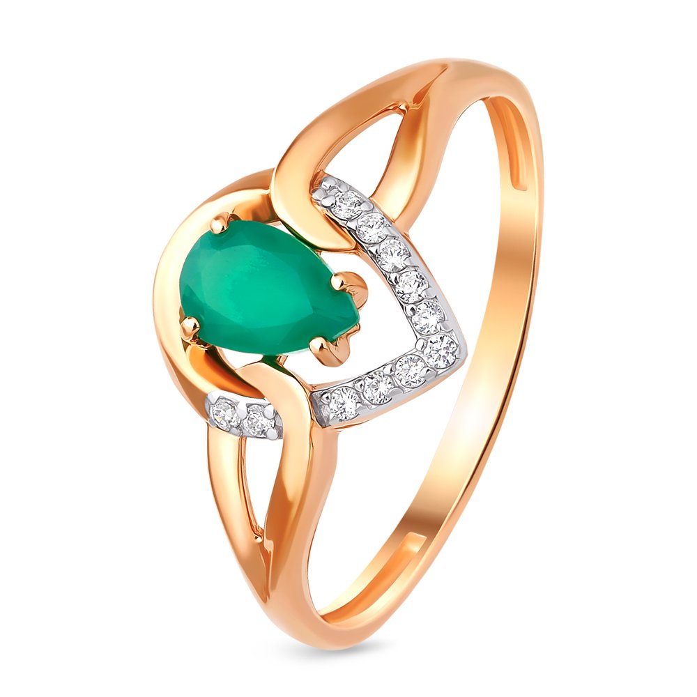 Кольцо женское из красного золота с агатом, фианитом 585Gold 201011841, р. 17,5, 201011841
Кольцо женское из красного золота с агатом, фианитом 585Gold 201011841, р. 17,5, 201011841