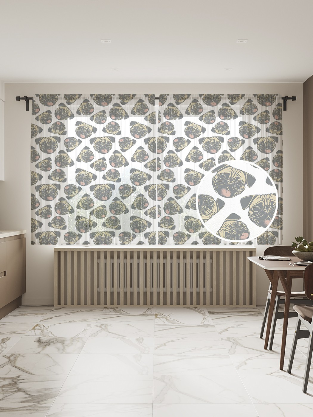 Фототюль JoyArty "Портрет бульдога", 145x180 см (2 полотна со шторной лентой + 50 крючков), Портрет бульдога
Фототюль JoyArty "Портрет бульдога", 145x180 см (2 полотна со шторной лентой + 50 крючков), Портрет бульдога