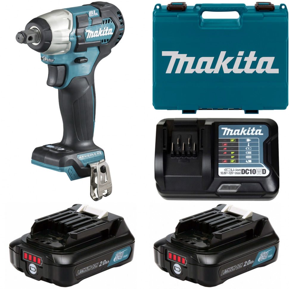 Гайковерт аккумуляторный Makita 12В 165Нм - 1/2" Li-Ion 2x2Ач, з/у TW161DWAE, TW161DWAE
Гайковерт аккумуляторный Makita 12В 165Нм - 1/2" Li-Ion 2x2Ач, з/у TW161DWAE, TW161DWAE
