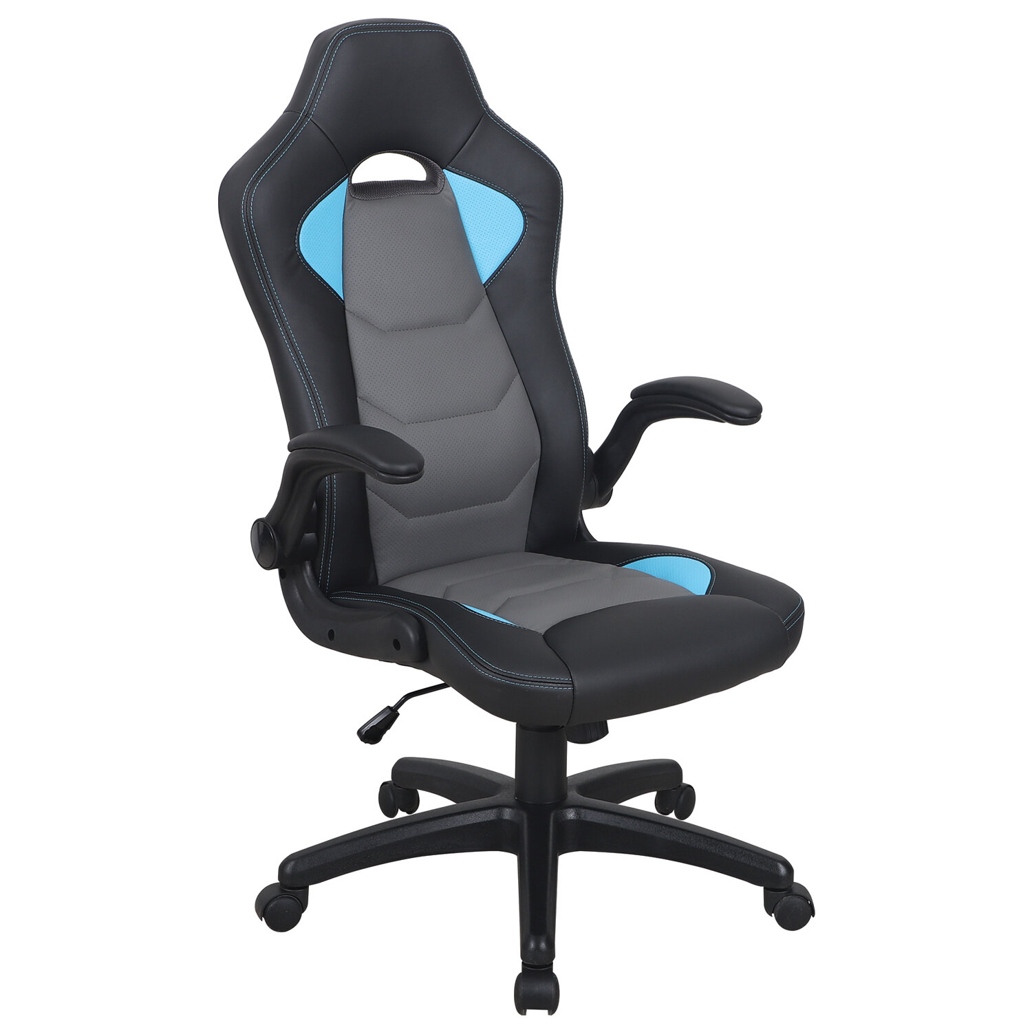 Кресло компьютерное BRABIX Skill GM-005, откидные подлокотники, экокожа, черное/голубое,, Черный;голубой
Кресло компьютерное BRABIX Skill GM-005, откидные подлокотники, экокожа, черное/голубое,, Черный;голубой